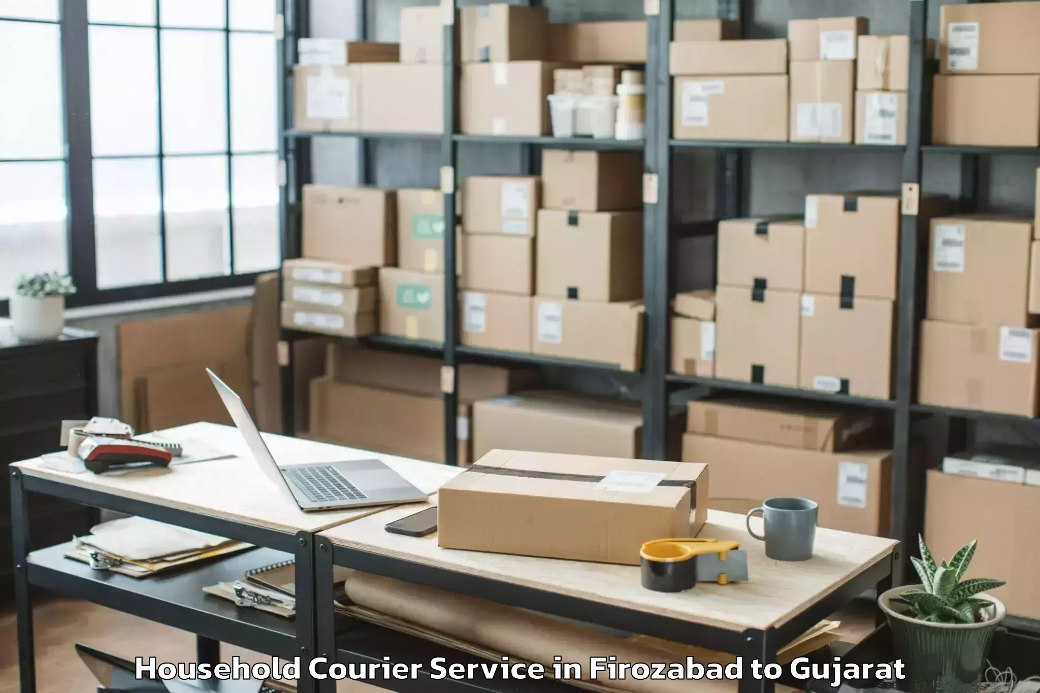 Trusted Firozabad to Jambusar Household Courier